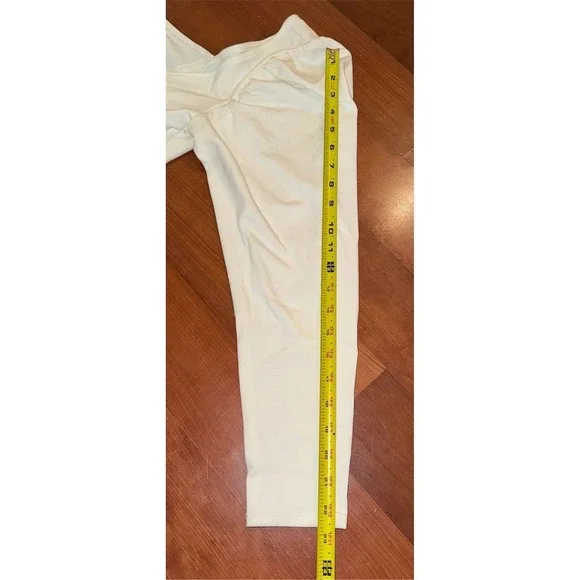 Women's XL Cropped chic White Long Sleeve Square Neck Corset Top Blouse H&M NWT‎ - Picture 10 of 12